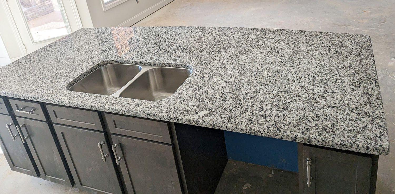 Luna Pearl Granite Kitchen Island Countertop
